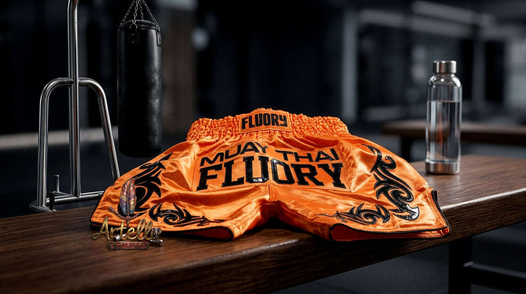 🥊 FLUORY Professional Muay Thai Shorts - High-Performance Polyester Training Trunks for Men, Women & Kids - Quick-Dry Breathable Kickboxing Gear - Advanced Combat Sports Apparel for MMA & Boxing Excellence