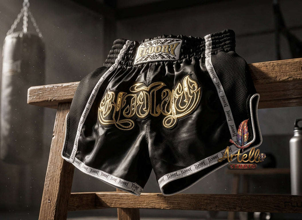 🥊 FLUORY Professional Muay Thai Shorts - High-Performance Polyester Training Trunks for Men, Women & Kids - Quick-Dry Breathable Kickboxing Gear - Advanced Combat Sports Apparel for MMA & Boxing Excellence