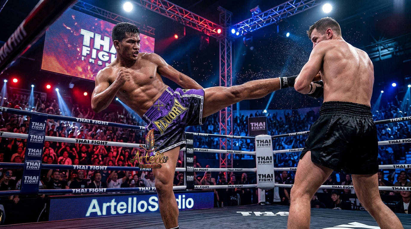 🥊 FLUORY Professional Muay Thai Shorts - High-Performance Polyester Training Trunks for Men, Women & Kids - Quick-Dry Breathable Kickboxing Gear - Advanced Combat Sports Apparel for MMA & Boxing Excellence