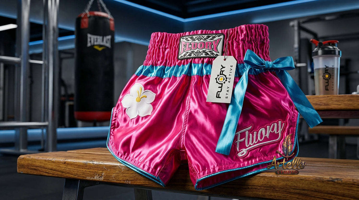 🥊 FLUORY Professional Muay Thai Shorts - High-Performance Polyester Training Trunks for Men, Women & Kids - Quick-Dry Breathable Kickboxing Gear - Advanced Combat Sports Apparel for MMA & Boxing Excellence