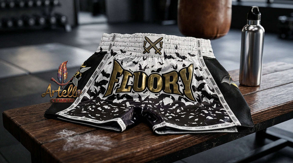 🥊 FLUORY Professional Muay Thai Shorts - High-Performance Polyester Training Trunks for Men, Women & Kids - Quick-Dry Breathable Kickboxing Gear - Advanced Combat Sports Apparel for MMA & Boxing Excellence