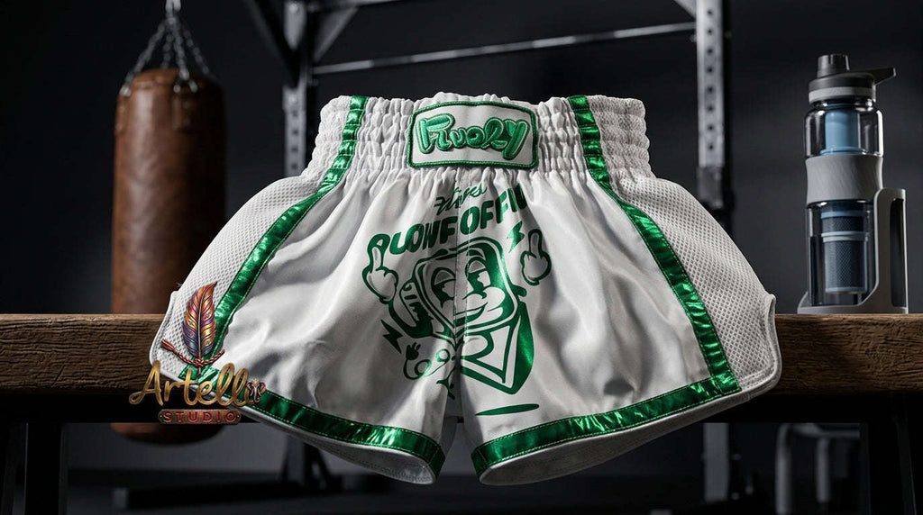 🥊 FLUORY Professional Muay Thai Shorts - High-Performance Polyester Training Trunks for Men, Women & Kids - Quick-Dry Breathable Kickboxing Gear - Advanced Combat Sports Apparel for MMA & Boxing Excellence
