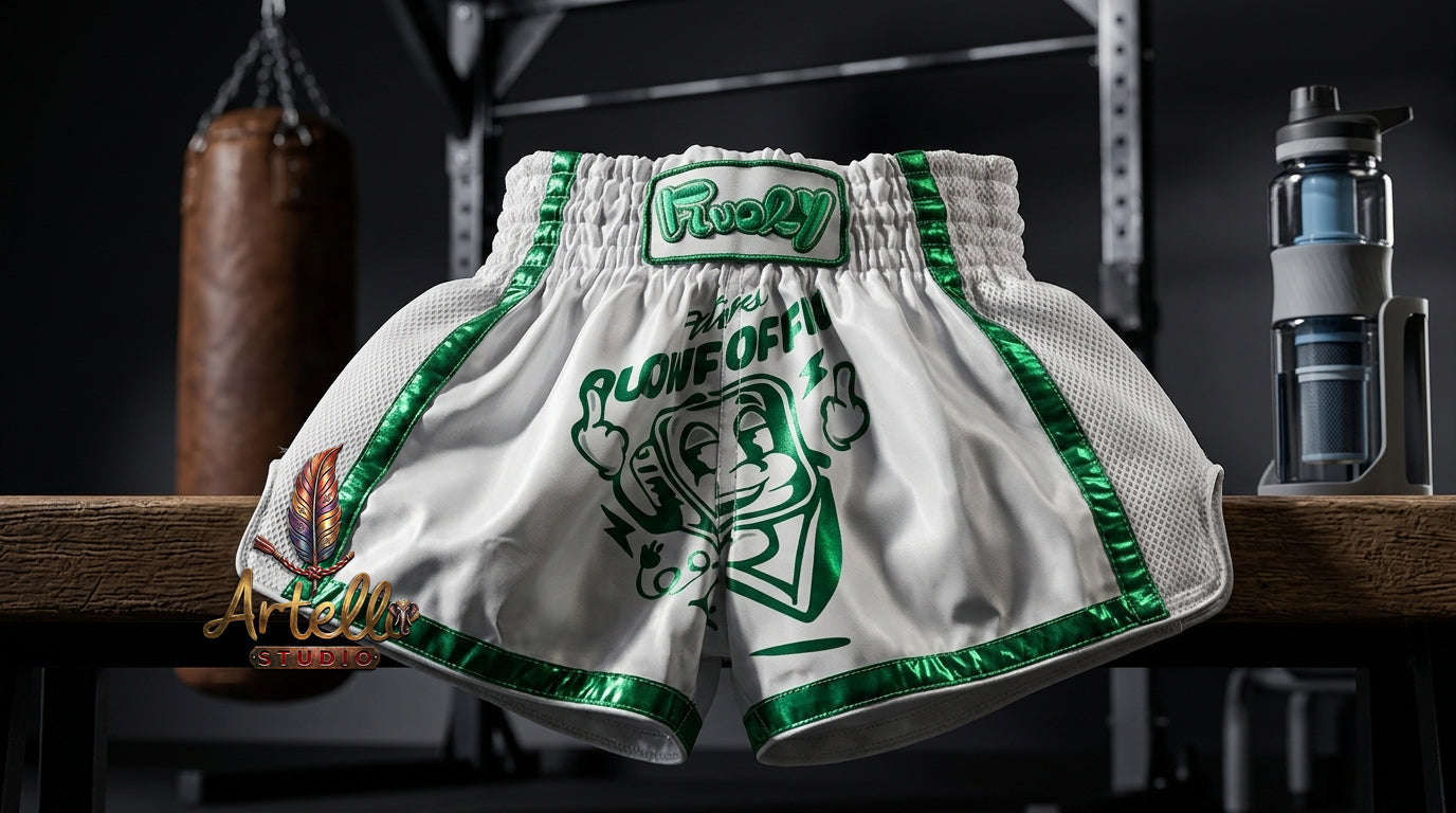 🥊 FLUORY Professional Muay Thai Shorts - High-Performance Polyester Training Trunks for Men, Women & Kids - Quick-Dry Breathable Kickboxing Gear - Advanced Combat Sports Apparel for MMA & Boxing Excellence