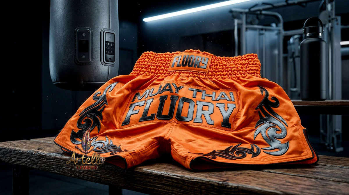 🥊 FLUORY Professional Muay Thai Shorts - High-Performance Polyester Training Trunks for Men, Women & Kids - Quick-Dry Breathable Kickboxing Gear - Advanced Combat Sports Apparel for MMA & Boxing Excellence