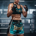🥊 FLUORY Professional Muay Thai Shorts - High-Performance Polyester Training Trunks for Men, Women & Kids - Quick-Dry Breathable Kickboxing Gear - Advanced Combat Sports Apparel for MMA & Boxing Excellence