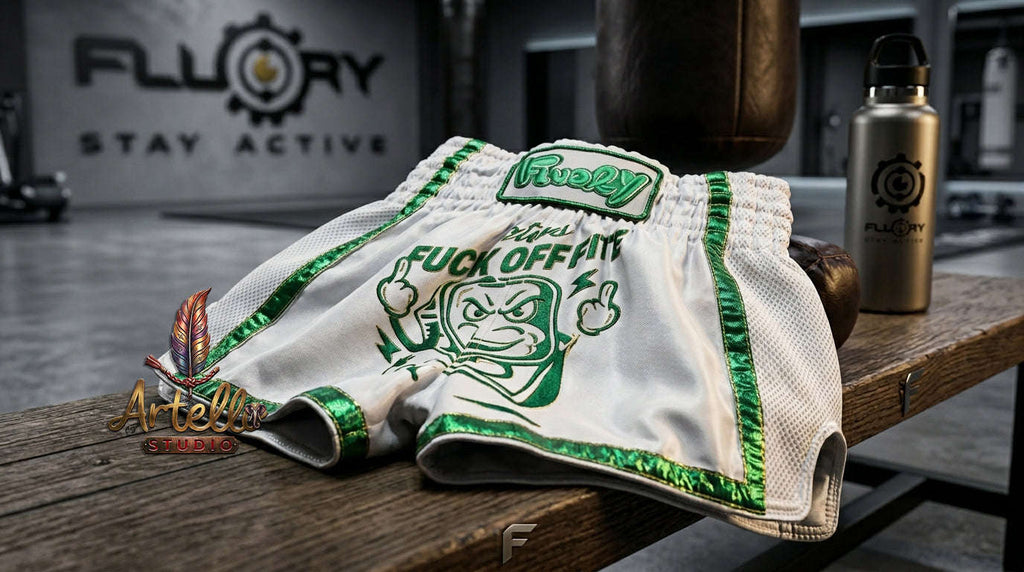 🥊 FLUORY Professional Muay Thai Shorts - High-Performance Polyester Training Trunks for Men, Women & Kids - Quick-Dry Breathable Kickboxing Gear - Advanced Combat Sports Apparel for MMA & Boxing Excellence