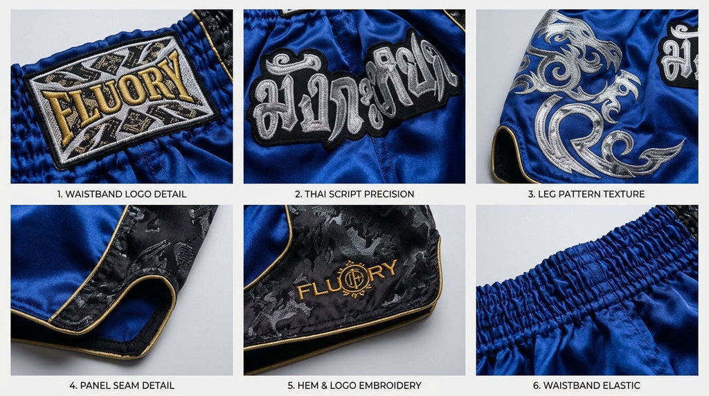 🥊 FLUORY Professional Muay Thai Shorts - High-Performance Polyester Training Trunks for Men, Women & Kids - Quick-Dry Breathable Kickboxing Gear - Advanced Combat Sports Apparel for MMA & Boxing Excellence