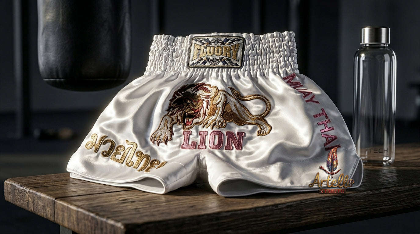 🥊 FLUORY Professional Muay Thai Shorts - High-Performance Polyester Training Trunks for Men, Women & Kids - Quick-Dry Breathable Kickboxing Gear - Advanced Combat Sports Apparel for MMA & Boxing Excellence