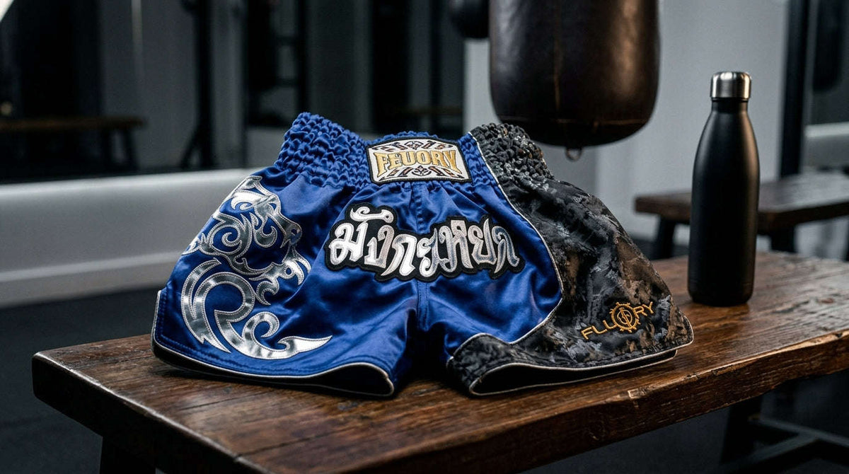🥊 FLUORY Professional Muay Thai Shorts - High-Performance Polyester Training Trunks for Men, Women & Kids - Quick-Dry Breathable Kickboxing Gear - Advanced Combat Sports Apparel for MMA & Boxing Excellence