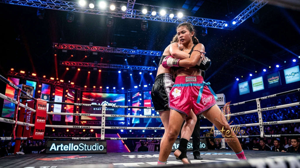 🥊 FLUORY Professional Muay Thai Shorts - High-Performance Polyester Training Trunks for Men, Women & Kids - Quick-Dry Breathable Kickboxing Gear - Advanced Combat Sports Apparel for MMA & Boxing Excellence
