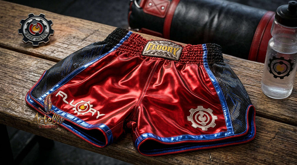 🥊 FLUORY Professional Muay Thai Shorts - High-Performance Polyester Training Trunks for Men, Women & Kids - Quick-Dry Breathable Kickboxing Gear - Advanced Combat Sports Apparel for MMA & Boxing Excellence