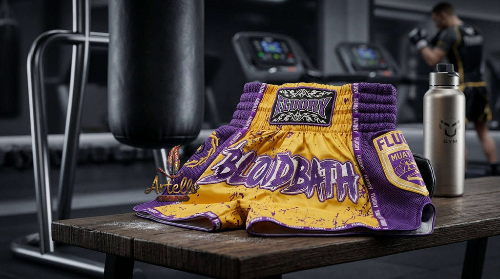 🥊 FLUORY Professional Muay Thai Shorts - High-Performance Polyester Training Trunks for Men, Women & Kids - Quick-Dry Breathable Kickboxing Gear - Advanced Combat Sports Apparel for MMA & Boxing Excellence