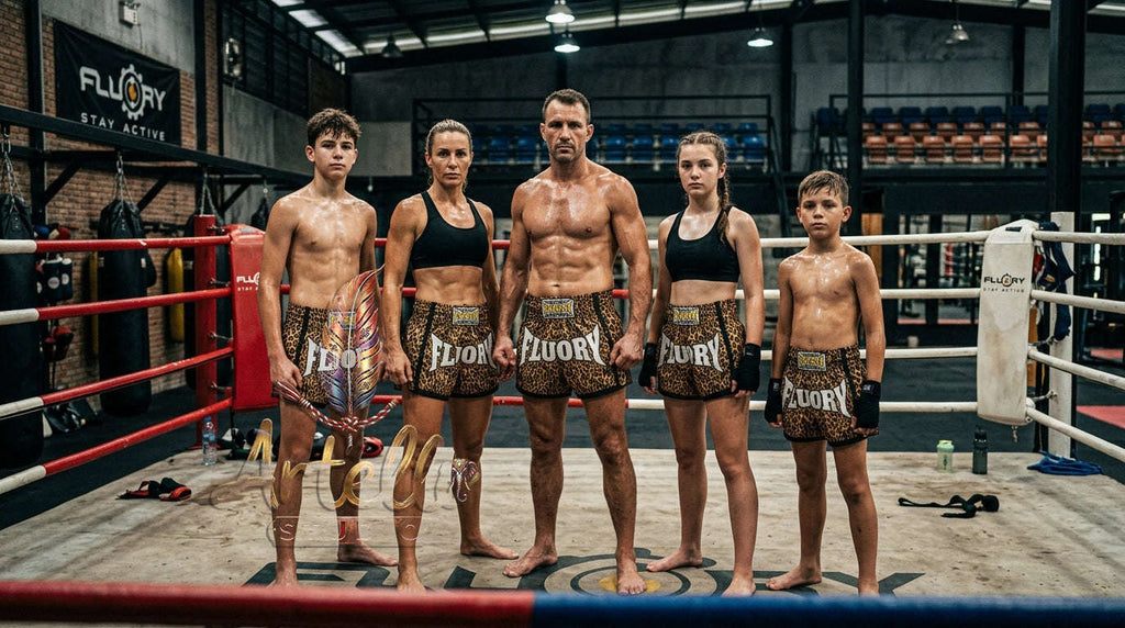 🥊 FLUORY Professional Muay Thai Shorts - High-Performance Polyester Training Trunks for Men, Women & Kids - Quick-Dry Breathable Kickboxing Gear - Advanced Combat Sports Apparel for MMA & Boxing Excellence