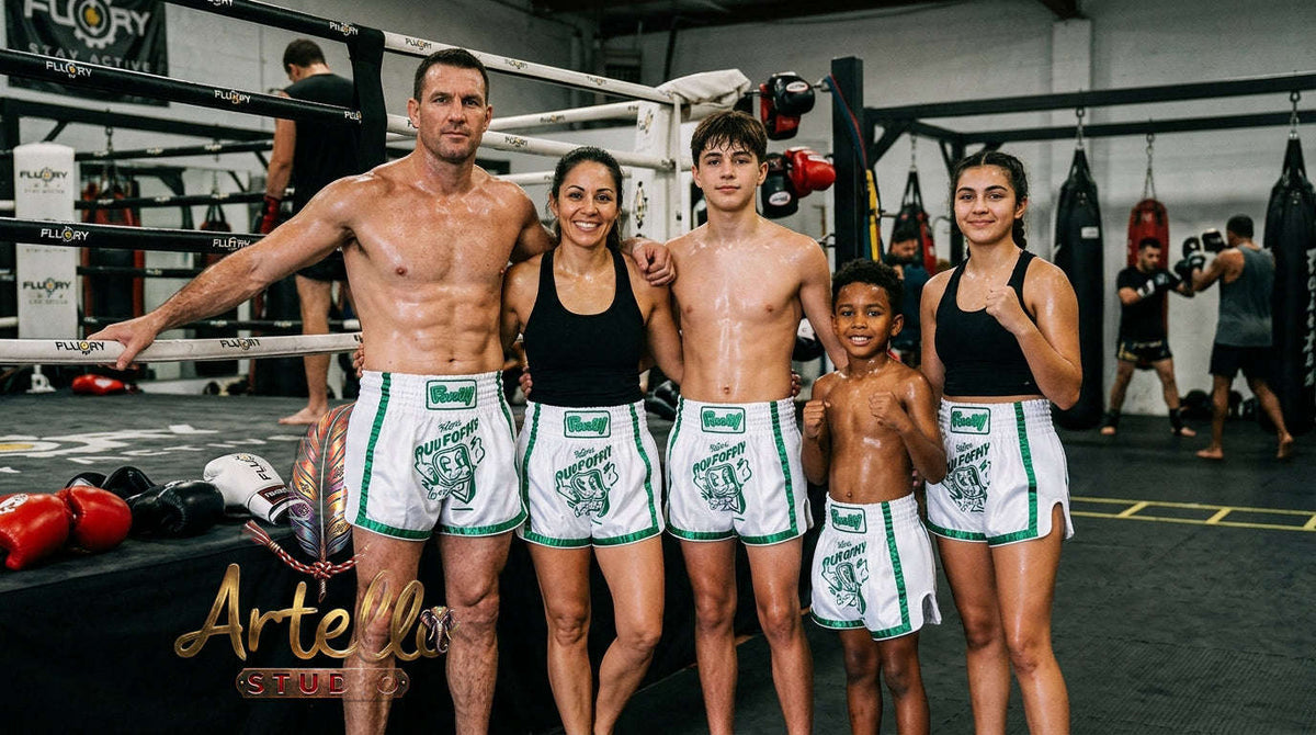 🥊 FLUORY Professional Muay Thai Shorts - High-Performance Polyester Training Trunks for Men, Women & Kids - Quick-Dry Breathable Kickboxing Gear - Advanced Combat Sports Apparel for MMA & Boxing Excellence