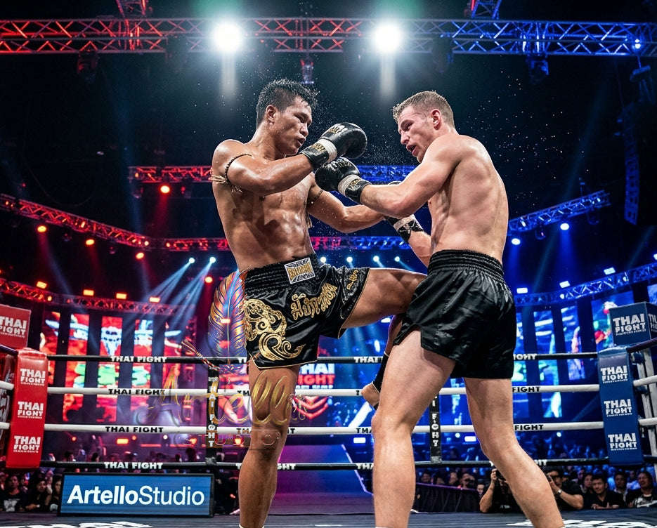 🥊 FLUORY Professional Muay Thai Shorts - High-Performance Polyester Training Trunks for Men, Women & Kids - Quick-Dry Breathable Kickboxing Gear - Advanced Combat Sports Apparel for MMA & Boxing Excellence