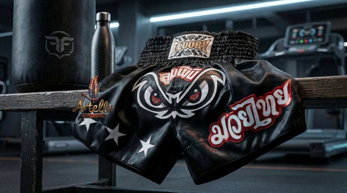 🥊 FLUORY Professional Muay Thai Shorts - High-Performance Polyester Training Trunks for Men, Women & Kids - Quick-Dry Breathable Kickboxing Gear - Advanced Combat Sports Apparel for MMA & Boxing Excellence