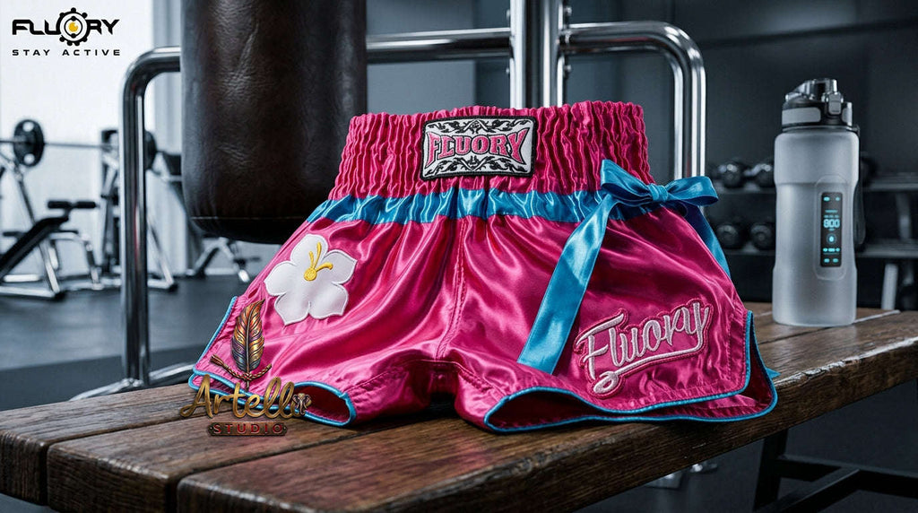 🥊 FLUORY Professional Muay Thai Shorts - High-Performance Polyester Training Trunks for Men, Women & Kids - Quick-Dry Breathable Kickboxing Gear - Advanced Combat Sports Apparel for MMA & Boxing Excellence