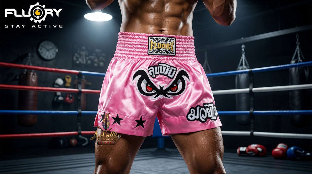 🥊 FLUORY Professional Muay Thai Shorts - High-Performance Polyester Training Trunks for Men, Women & Kids - Quick-Dry Breathable Kickboxing Gear - Advanced Combat Sports Apparel for MMA & Boxing Excellence
