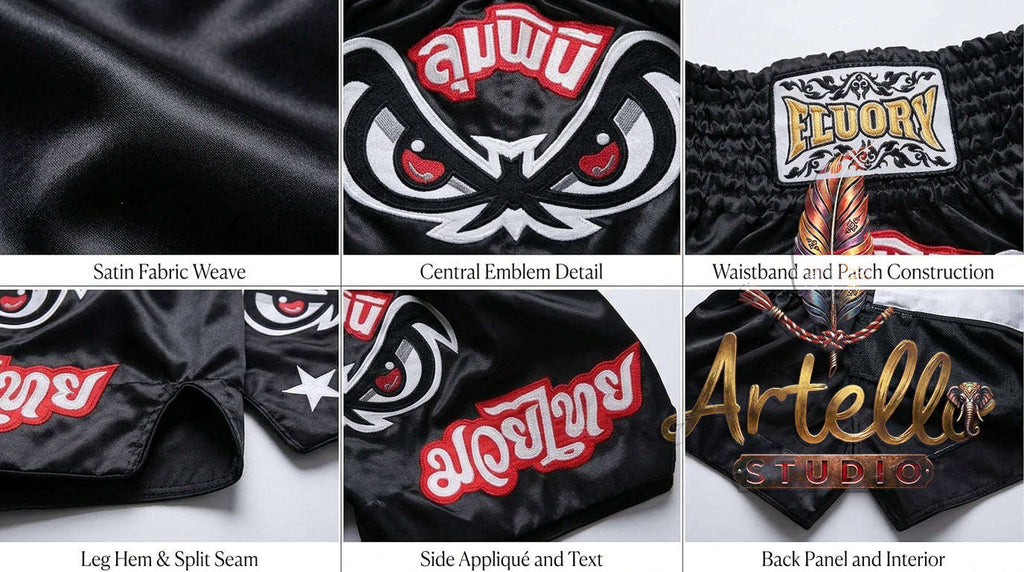 🥊 FLUORY Professional Muay Thai Shorts - High-Performance Polyester Training Trunks for Men, Women & Kids - Quick-Dry Breathable Kickboxing Gear - Advanced Combat Sports Apparel for MMA & Boxing Excellence