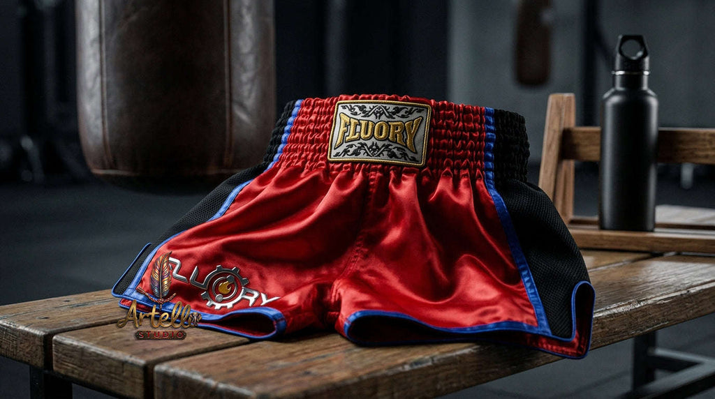 🥊 FLUORY Professional Muay Thai Shorts - High-Performance Polyester Training Trunks for Men, Women & Kids - Quick-Dry Breathable Kickboxing Gear - Advanced Combat Sports Apparel for MMA & Boxing Excellence