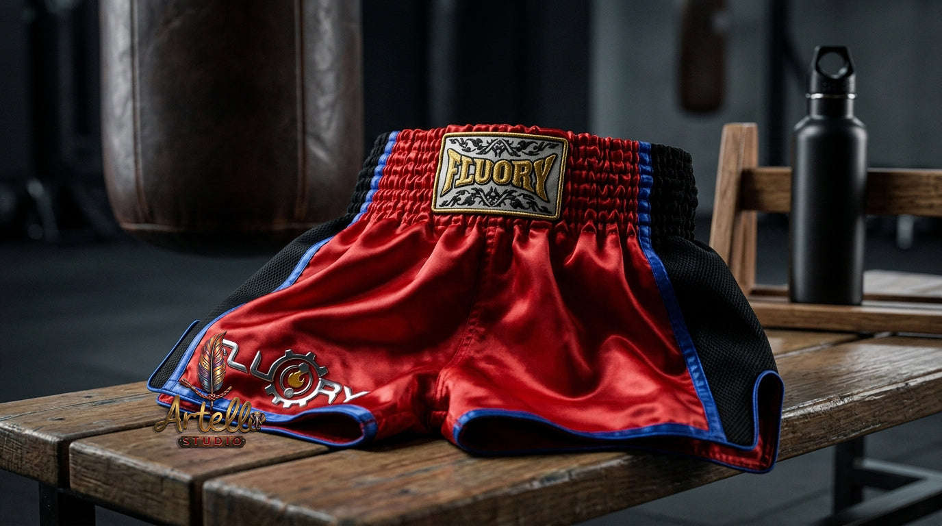 🥊 FLUORY Professional Muay Thai Shorts - High-Performance Polyester Training Trunks for Men, Women & Kids - Quick-Dry Breathable Kickboxing Gear - Advanced Combat Sports Apparel for MMA & Boxing Excellence