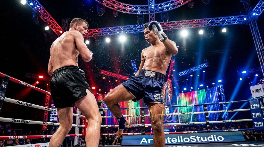 🥊 FLUORY Professional Muay Thai Shorts - High-Performance Polyester Training Trunks for Men, Women & Kids - Quick-Dry Breathable Kickboxing Gear - Advanced Combat Sports Apparel for MMA & Boxing Excellence