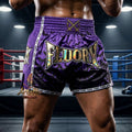 🥊 FLUORY Professional Muay Thai Shorts - High-Performance Polyester Training Trunks for Men, Women & Kids - Quick-Dry Breathable Kickboxing Gear - Advanced Combat Sports Apparel for MMA & Boxing Excellence