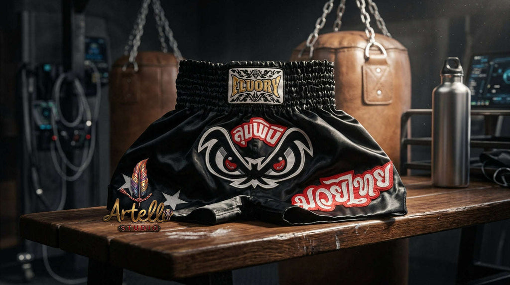 🥊 FLUORY Professional Muay Thai Shorts - High-Performance Polyester Training Trunks for Men, Women & Kids - Quick-Dry Breathable Kickboxing Gear - Advanced Combat Sports Apparel for MMA & Boxing Excellence