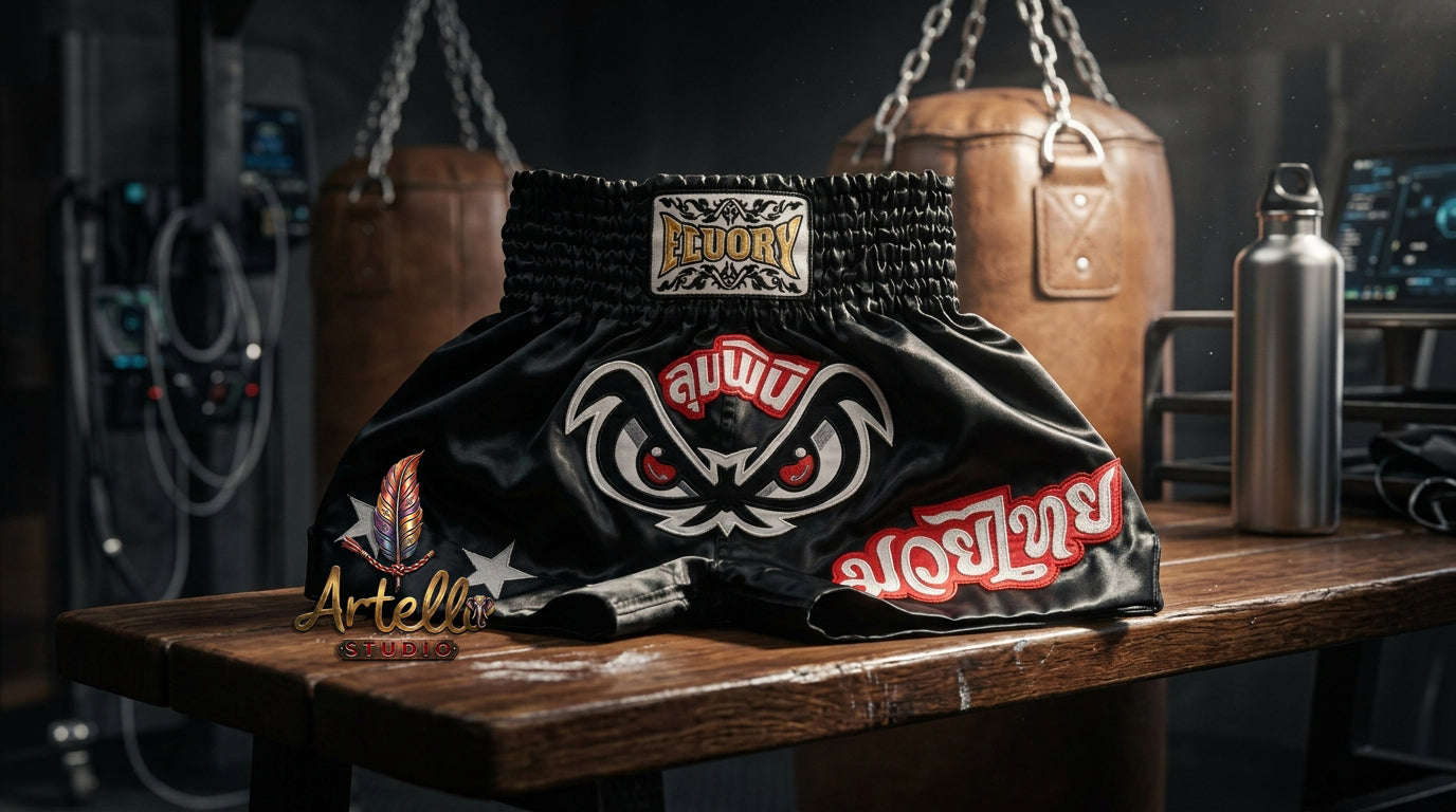 🥊 FLUORY Professional Muay Thai Shorts - High-Performance Polyester Training Trunks for Men, Women & Kids - Quick-Dry Breathable Kickboxing Gear - Advanced Combat Sports Apparel for MMA & Boxing Excellence