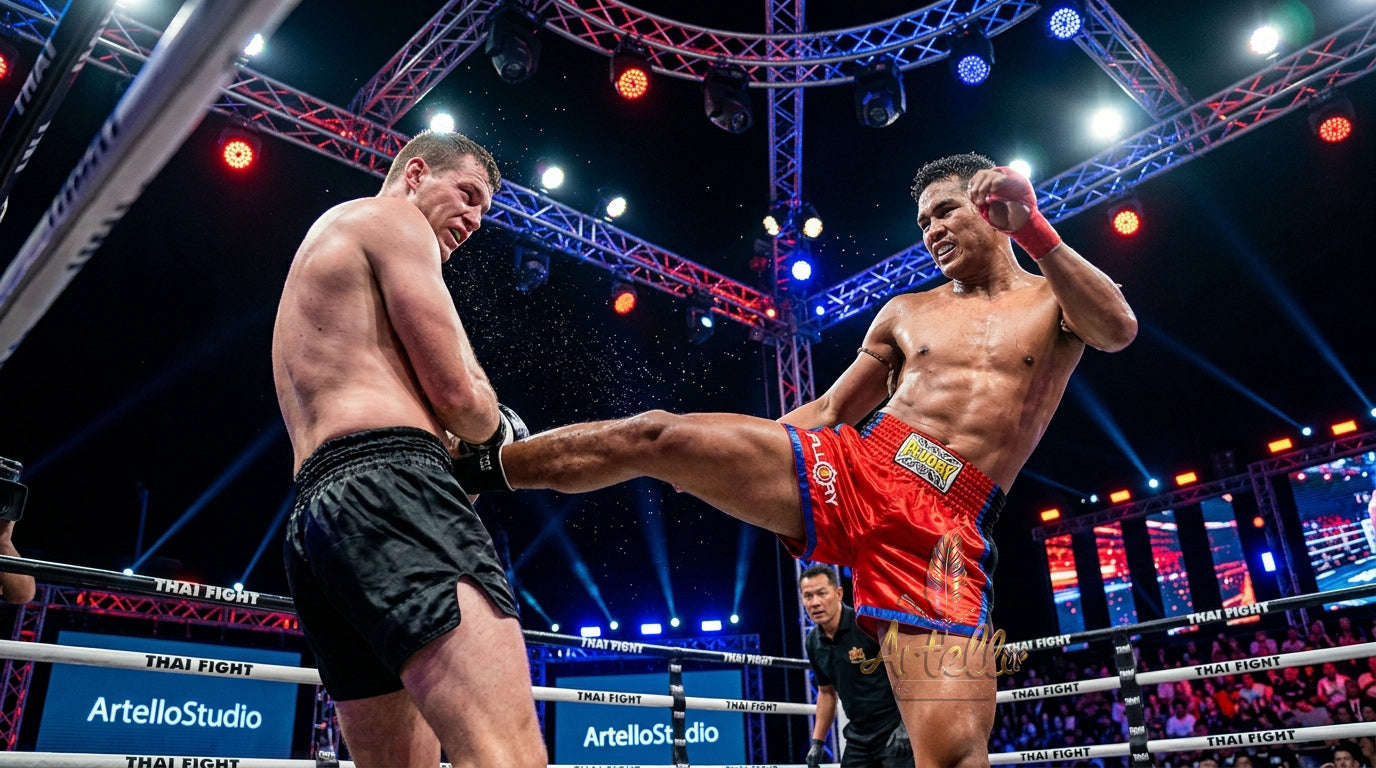 🥊 FLUORY Professional Muay Thai Shorts - High-Performance Polyester Training Trunks for Men, Women & Kids - Quick-Dry Breathable Kickboxing Gear - Advanced Combat Sports Apparel for MMA & Boxing Excellence