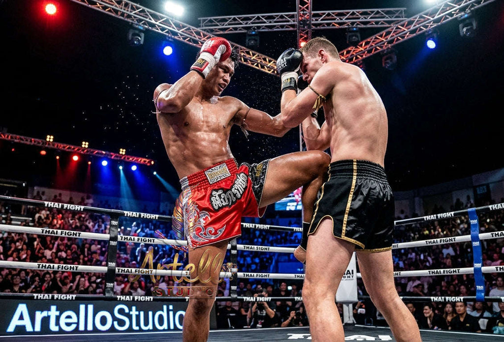 🥊 FLUORY Professional Muay Thai Shorts - High-Performance Polyester Training Trunks for Men, Women & Kids - Quick-Dry Breathable Kickboxing Gear - Advanced Combat Sports Apparel for MMA & Boxing Excellence