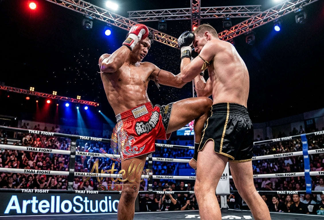 🥊 FLUORY Professional Muay Thai Shorts - High-Performance Polyester Training Trunks for Men, Women & Kids - Quick-Dry Breathable Kickboxing Gear - Advanced Combat Sports Apparel for MMA & Boxing Excellence