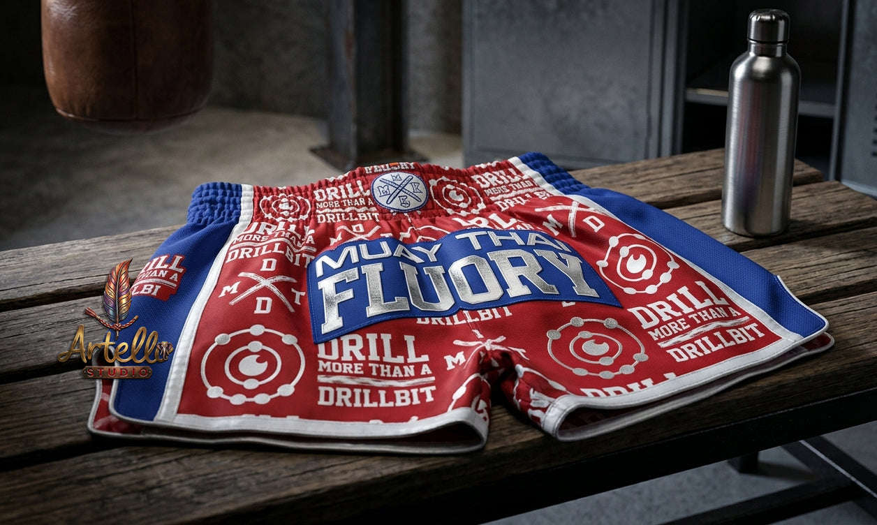 🥊 FLUORY Professional Muay Thai Shorts - High-Performance Polyester Training Trunks for Men, Women & Kids - Quick-Dry Breathable Kickboxing Gear - Advanced Combat Sports Apparel for MMA & Boxing Excellence