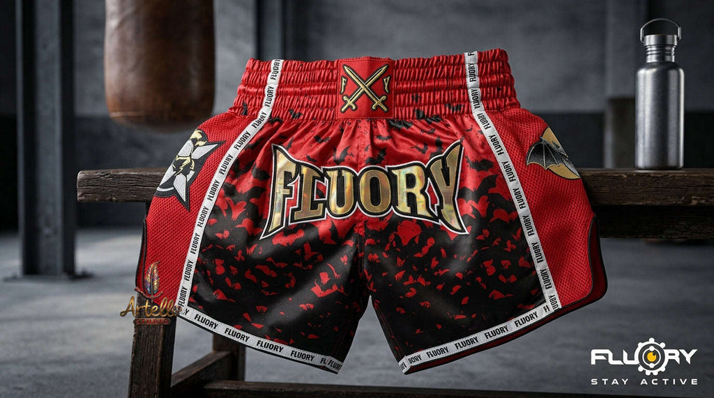 🥊 FLUORY Professional Muay Thai Shorts - High-Performance Polyester Training Trunks for Men, Women & Kids - Quick-Dry Breathable Kickboxing Gear - Advanced Combat Sports Apparel for MMA & Boxing Excellence