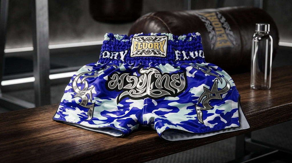 🥊 FLUORY Professional Muay Thai Shorts - High-Performance Polyester Training Trunks for Men, Women & Kids - Quick-Dry Breathable Kickboxing Gear - Advanced Combat Sports Apparel for MMA & Boxing Excellence