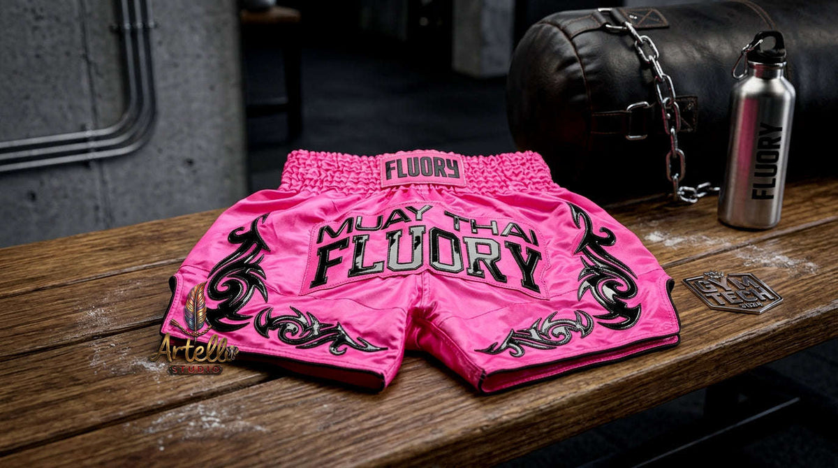 🥊 FLUORY Professional Muay Thai Shorts - High-Performance Polyester Training Trunks for Men, Women & Kids - Quick-Dry Breathable Kickboxing Gear - Advanced Combat Sports Apparel for MMA & Boxing Excellence