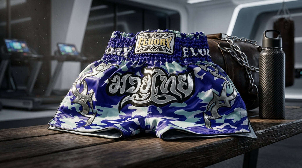 🥊 FLUORY Professional Muay Thai Shorts - High-Performance Polyester Training Trunks for Men, Women & Kids - Quick-Dry Breathable Kickboxing Gear - Advanced Combat Sports Apparel for MMA & Boxing Excellence