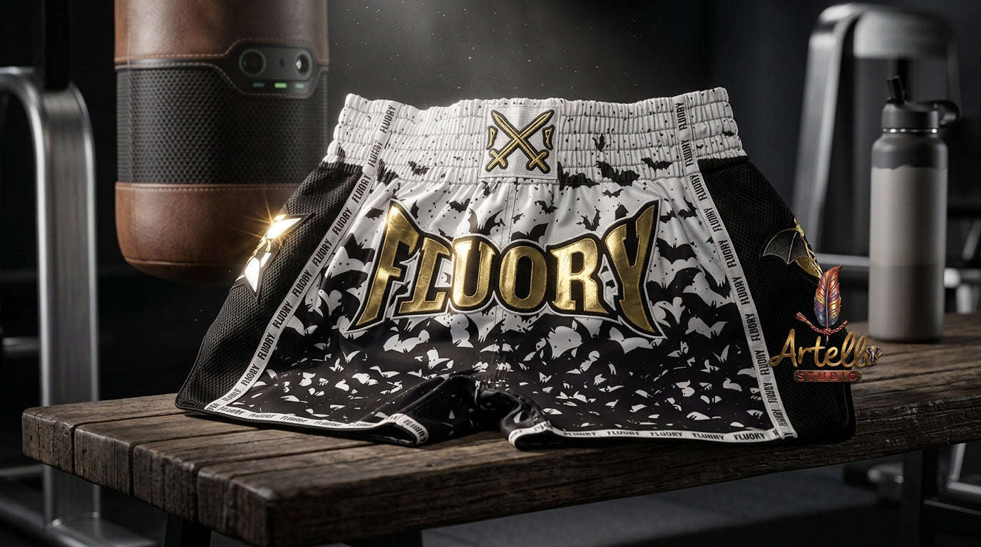 🥊 FLUORY Professional Muay Thai Shorts - High-Performance Polyester Training Trunks for Men, Women & Kids - Quick-Dry Breathable Kickboxing Gear - Advanced Combat Sports Apparel for MMA & Boxing Excellence