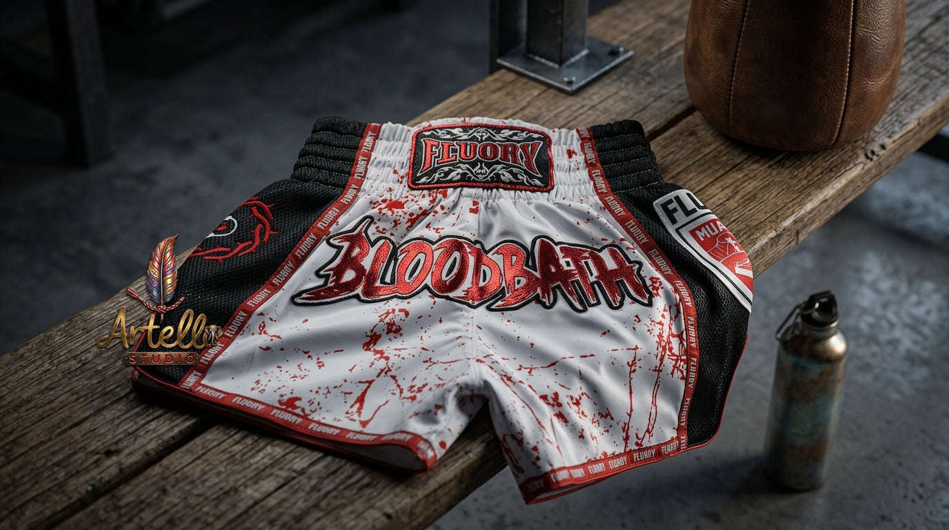 🥊 FLUORY Professional Muay Thai Shorts - High-Performance Polyester Training Trunks for Men, Women & Kids - Quick-Dry Breathable Kickboxing Gear - Advanced Combat Sports Apparel for MMA & Boxing Excellence