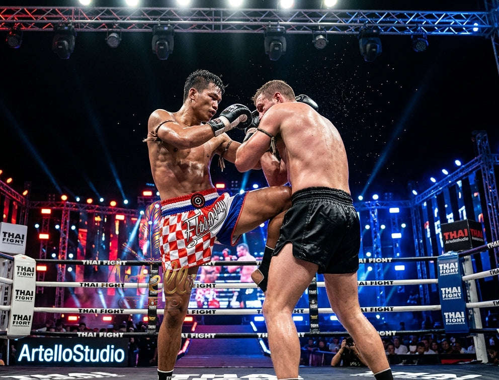 🥊 FLUORY Professional Muay Thai Shorts - High-Performance Polyester Training Trunks for Men, Women & Kids - Quick-Dry Breathable Kickboxing Gear - Advanced Combat Sports Apparel for MMA & Boxing Excellence