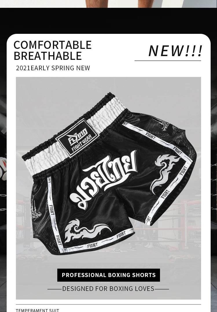 Muay Thai Boxing Shorts for Men, Women, Kids & Teens – Ideal Thai Muay Thai Boxing Shorts for Kickboxing, MMA, BJJ, Grappling, and Combat Training