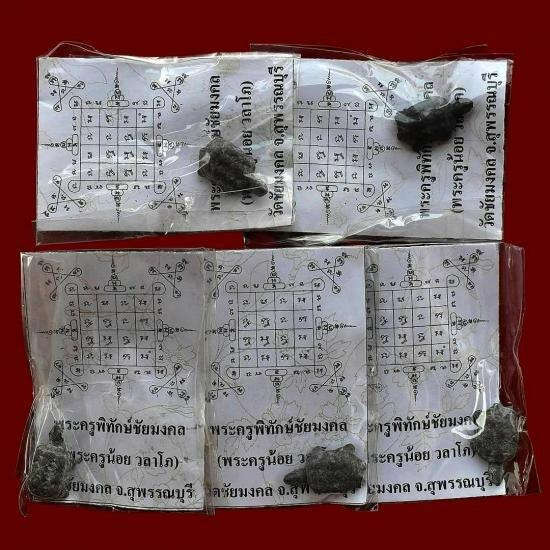 ✨ Fortunate Protector – Miniature Turtle Amulet by Phra Kru Noi for Wealth, Luck & Spiritual Defense