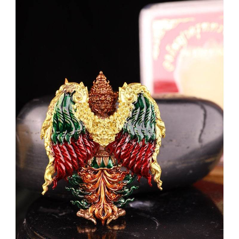 One-Sake.com Four-Armed Garuda Amulet Thai Home Decor One-Sake.com สัมฤทธิ์แดงลงยา สัมฤทธิ์เหลือง สัมฤทธิ์เหลืองลงยา สัมฤทธิ์เหลือง-สัมฤทธิ์เหลืองลงยา-สัมฤทธิ์แดงลงยา-