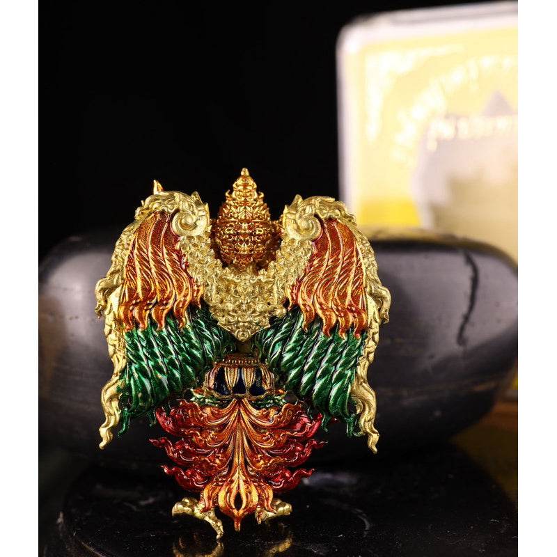 One-Sake.com Four-Armed Garuda Amulet Thai Home Decor One-Sake.com สัมฤทธิ์แดงลงยา สัมฤทธิ์เหลือง สัมฤทธิ์เหลืองลงยา สัมฤทธิ์เหลือง-สัมฤทธิ์เหลืองลงยา-สัมฤทธิ์แดงลงยา-