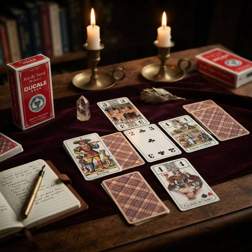 ✨ Français Oracle des Ducale French Tarot Cards: Un Outil Précieux pour la Divination et la Guidance Spirituelle Board Game Thai Blessing Co By RURUECHA