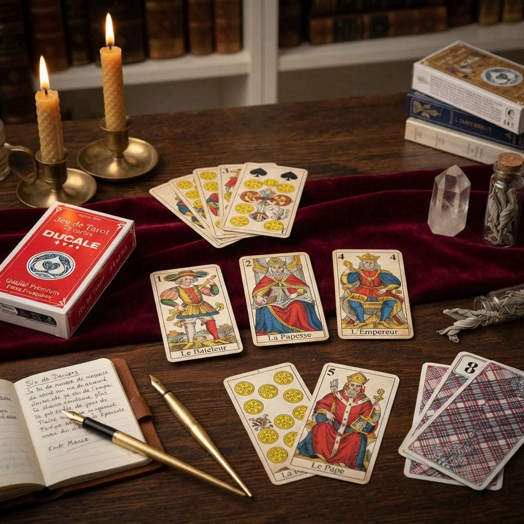 ✨ Français Oracle des Ducale French Tarot Cards: Un Outil Précieux pour la Divination et la Guidance Spirituelle Board Game Thai Blessing Co By RURUECHA