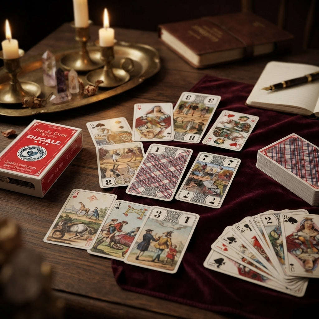 ✨ Français Oracle des Ducale French Tarot Cards: Un Outil Précieux pour la Divination et la Guidance Spirituelle Board Game Thai Blessing Co By RURUECHA