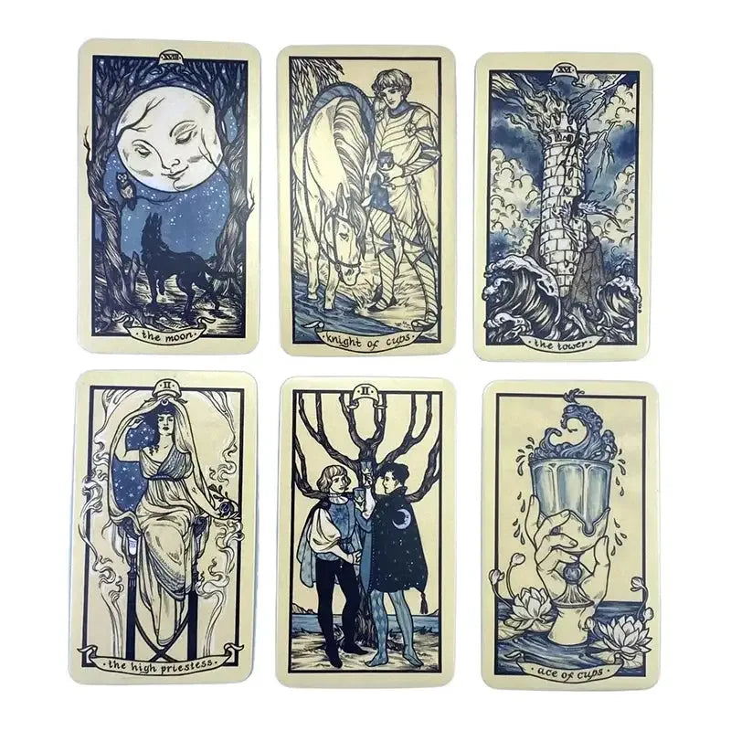 🎨 Fyodor Pavlov Tarot Deck – Inclusive 78-Card Set with Gold Edges, Linen Finish, and 172-Page Illustrated Hardcover Guidebook