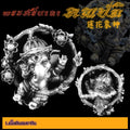 ⚡ Thai Ganesh Amulet for Wealth – Prosperity & Silver Satin Finish Sacred Statue ⚡ Amulet