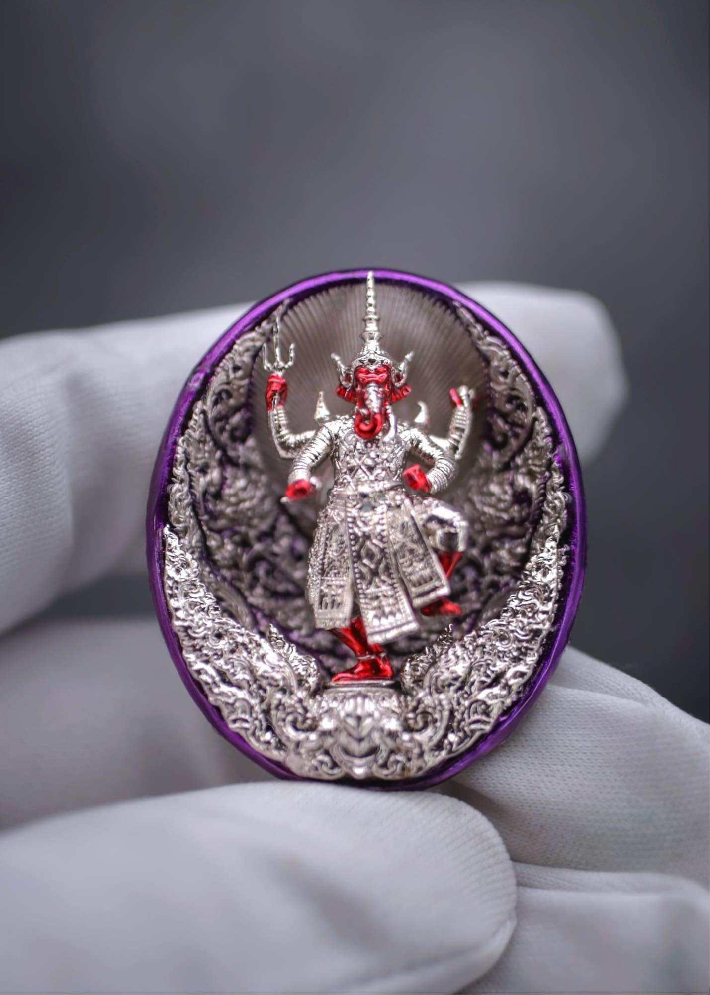 Thai Ganesh Coin Amulet Ekadanta Edition for Wealth and Prosperity Default Title
